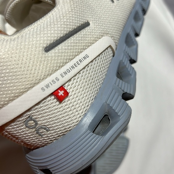 On Running Cloud 5 White Chambray Running Sneakers Shoes Womens Size 9 - Picture 2 of 14